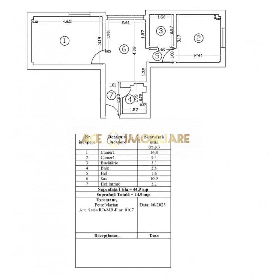 2 Camere | Piata Delfinului | Centrala Proprie | Etaj Intermediar - 12