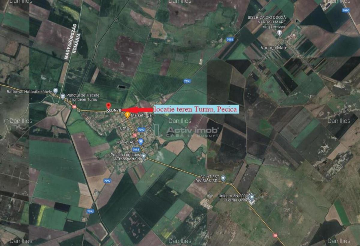 122 ari in Turnu, front 60 m la DN 7B, 15 km de Arad, 1 km d - 7