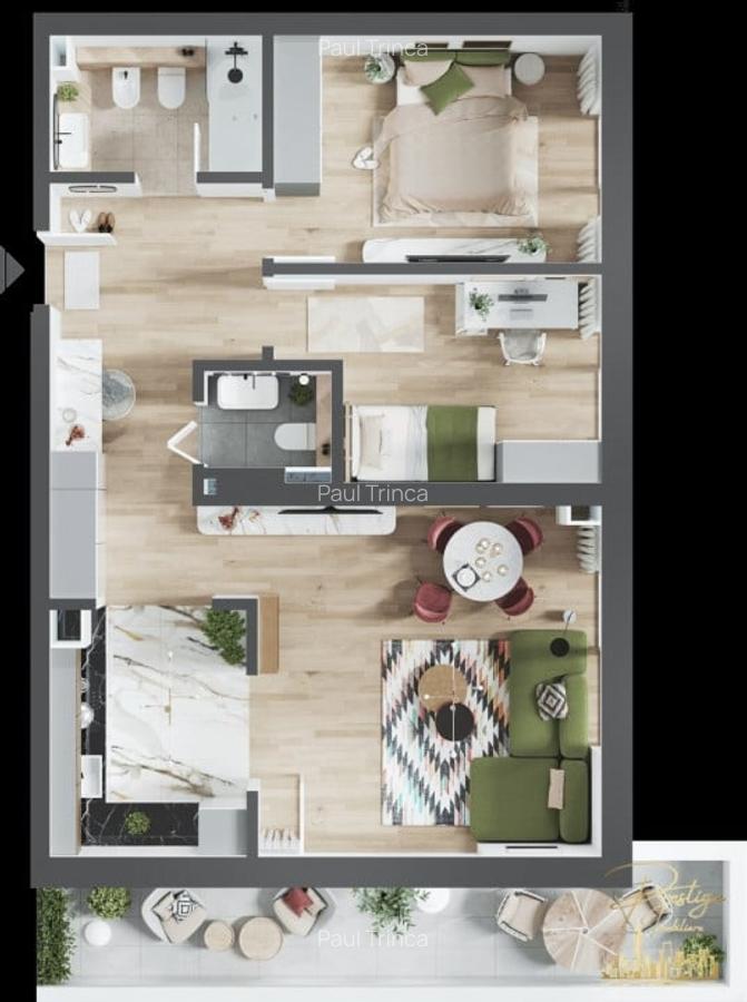 Apartament cu 3 camere tip Florenta de vanzare, Prima Urbana 3-Oradea - 13