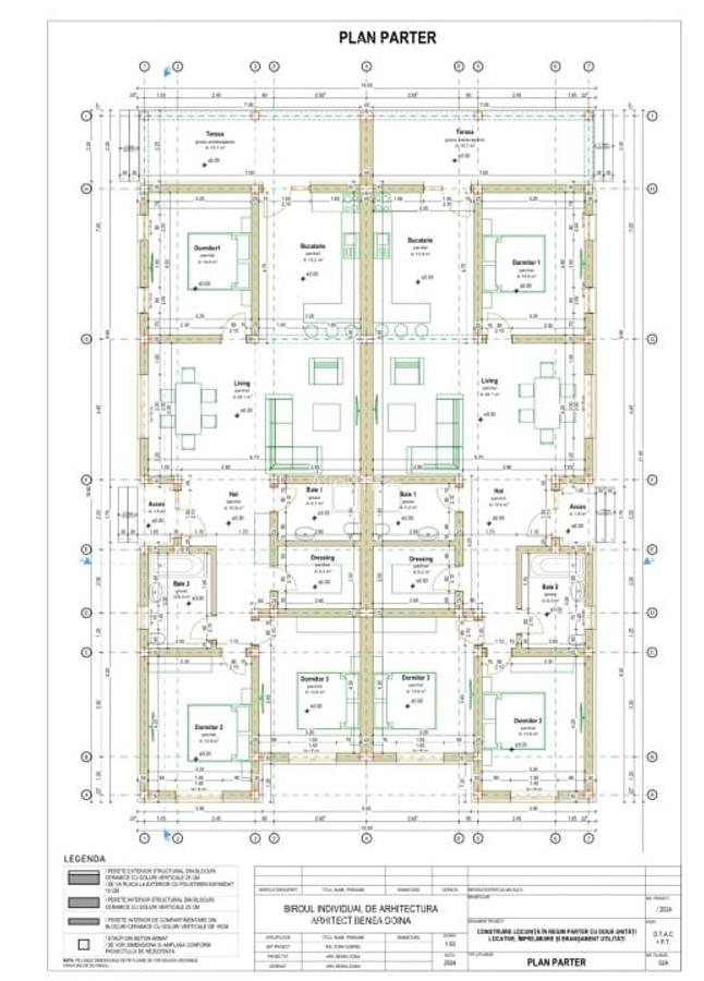 Casa duplex parter Giroc , 445mp teren fiecare jumătate , 114 mp utili - 3