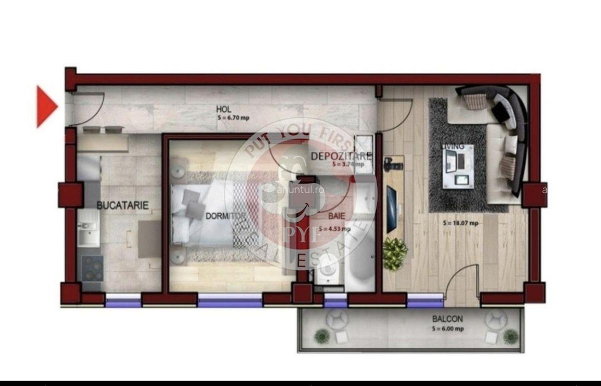 Malcoci | Ap 2 camere | 59mp | Decomandat | B12194 - 4