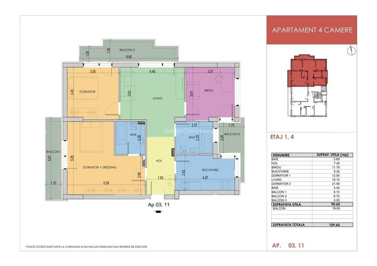 Apartament 4 Camere Decomandat 109.6Mp Bloc Nou Grand Arena - 10 Apartament 4 Camere Decomandat 109.6Mp Bloc Nou Grand Arena - 10
