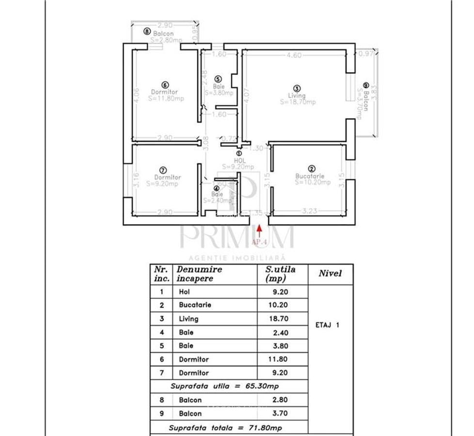 BUCOVINA - 3 CAM - DECOMANDAT - ETJ.1 - 2 BAI - 2 BALCOANE - ANVELOPAT- - 15