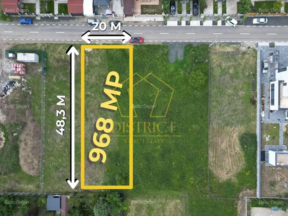 Teren intravilan constructii rezidentiale 968mp | Dumbravita - 1