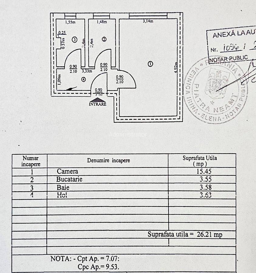 Apartament 1 camera, renovat, mobilat si utilat, parter inalt, zona Centrala - 13