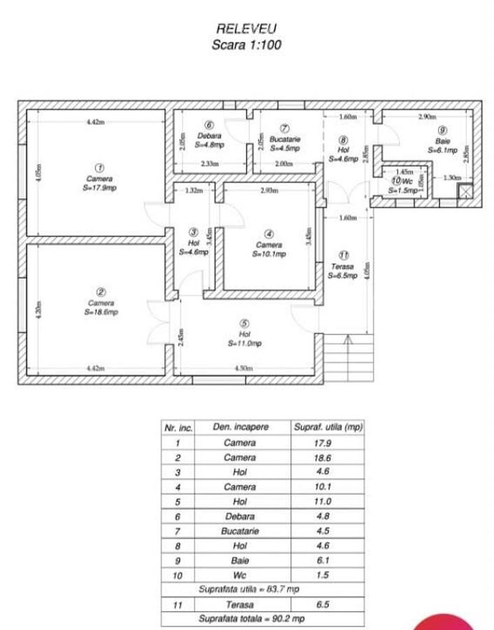 Casa de vanzare, 83,70 mp, teren 413 mp, zona Modern - 1