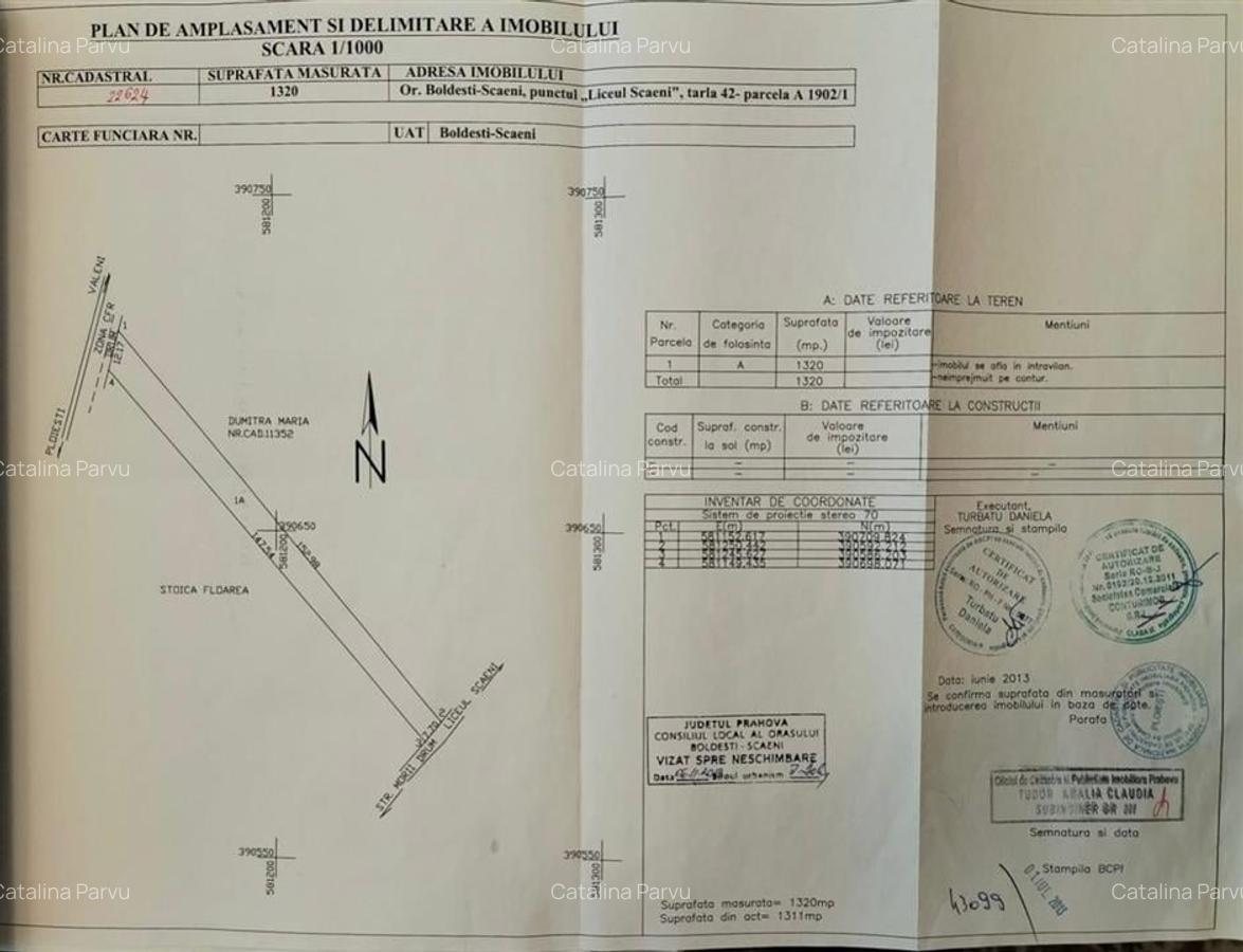 Vanzare teren intravilan | 2623 mp | Boldesti Scaieni - liceul Teodor Diamant | - 2