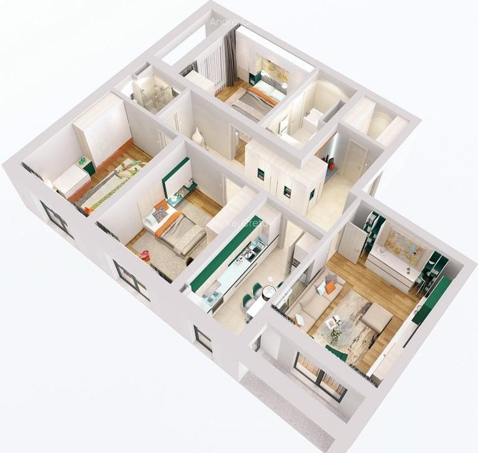Apartament cu 4 camere decomandat în Lujerului - 2