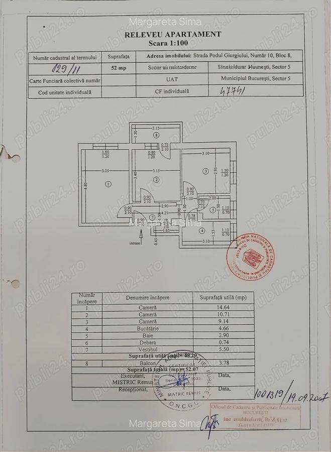 Vand apartament 3 camere, situat pe Str. Podul Giurgiului - 8 Vand apartament 3 camere, situat pe Str. Podul Giurgiului - 8
