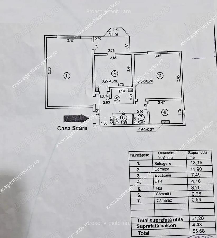 Apartament cu 2 camere bine intre?inut, in zona IC Frimu Etaj 2! - 9