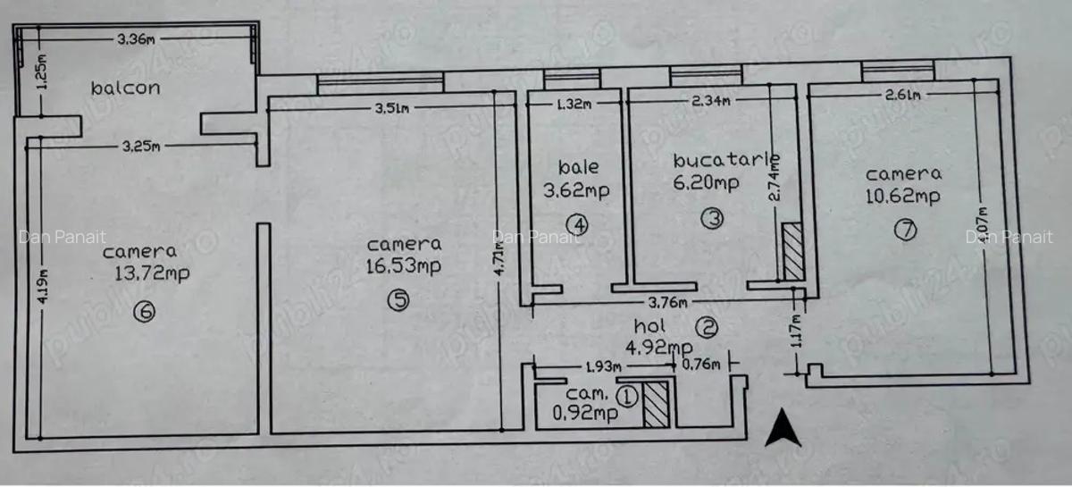 Apartament 3 camere Bdul T Vladimirescu, zona farmacia Rosmarin - 7