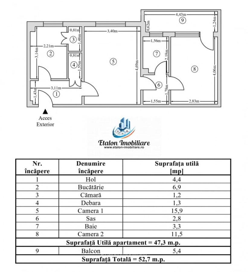 Apartament 2 camere semidecomandat, parter, Zona Posta Maratei - 6