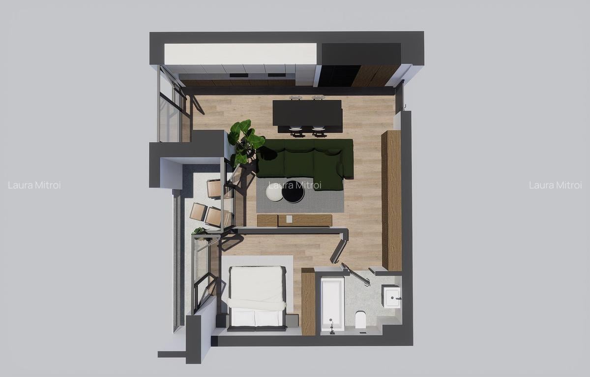 Apartament 2 camere cu vedere catre Parcul Botanic , etaj 8- Alenia Botanic Park - 4