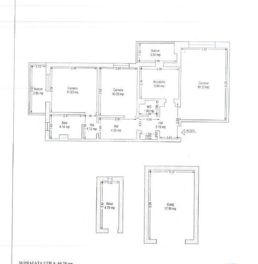 Apartament cu 3 camere, 2 bai, 2 balcoane, garaj sub bloc... - 17