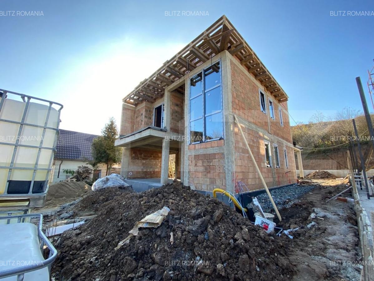 Casa P+E semifinisata cu panouri solare si pompa de caldura zona Roata Faget - 6