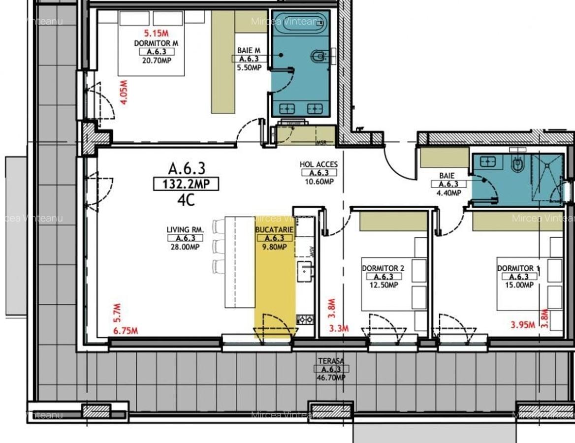 Mamaia Resort - For sale apartment with 4 rooms, 3 bathrooms overlooki - 36