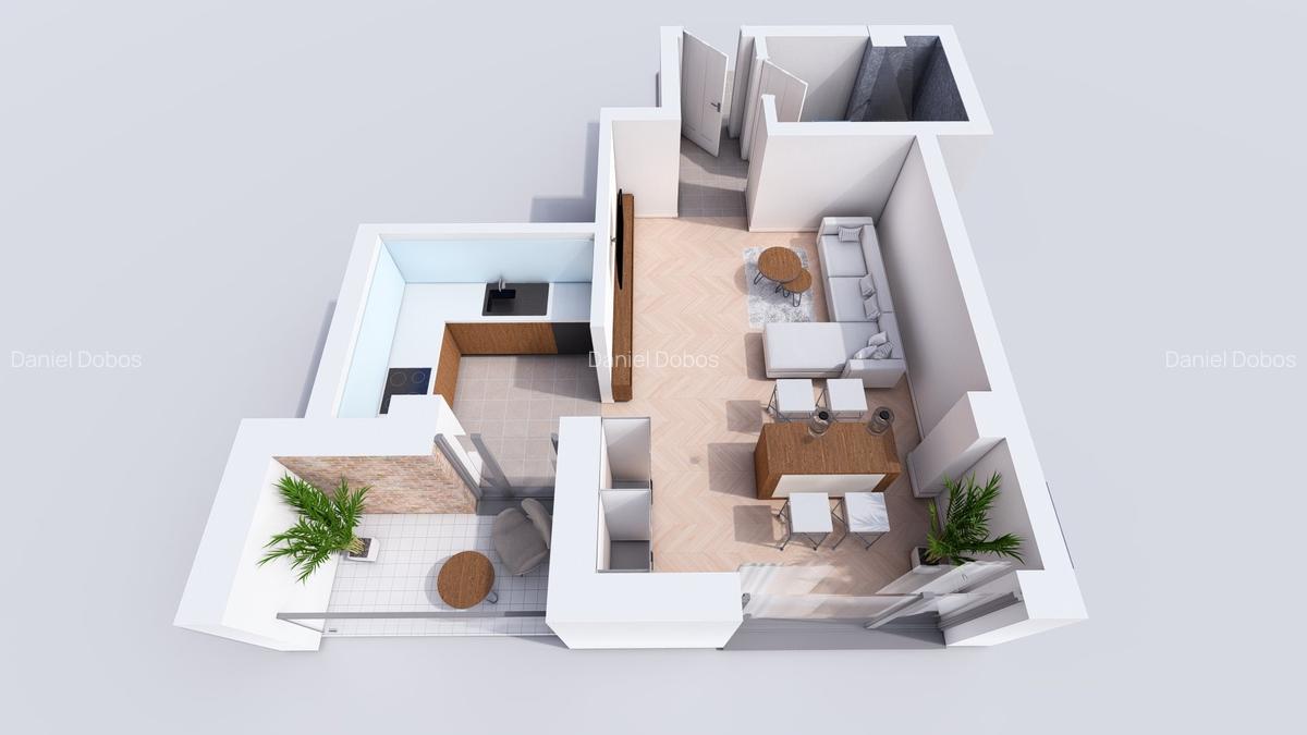 Apartament nou 38 mp, 1 camera, decomandat, de vanzare, Profi Visan, Cod 160089 - 2