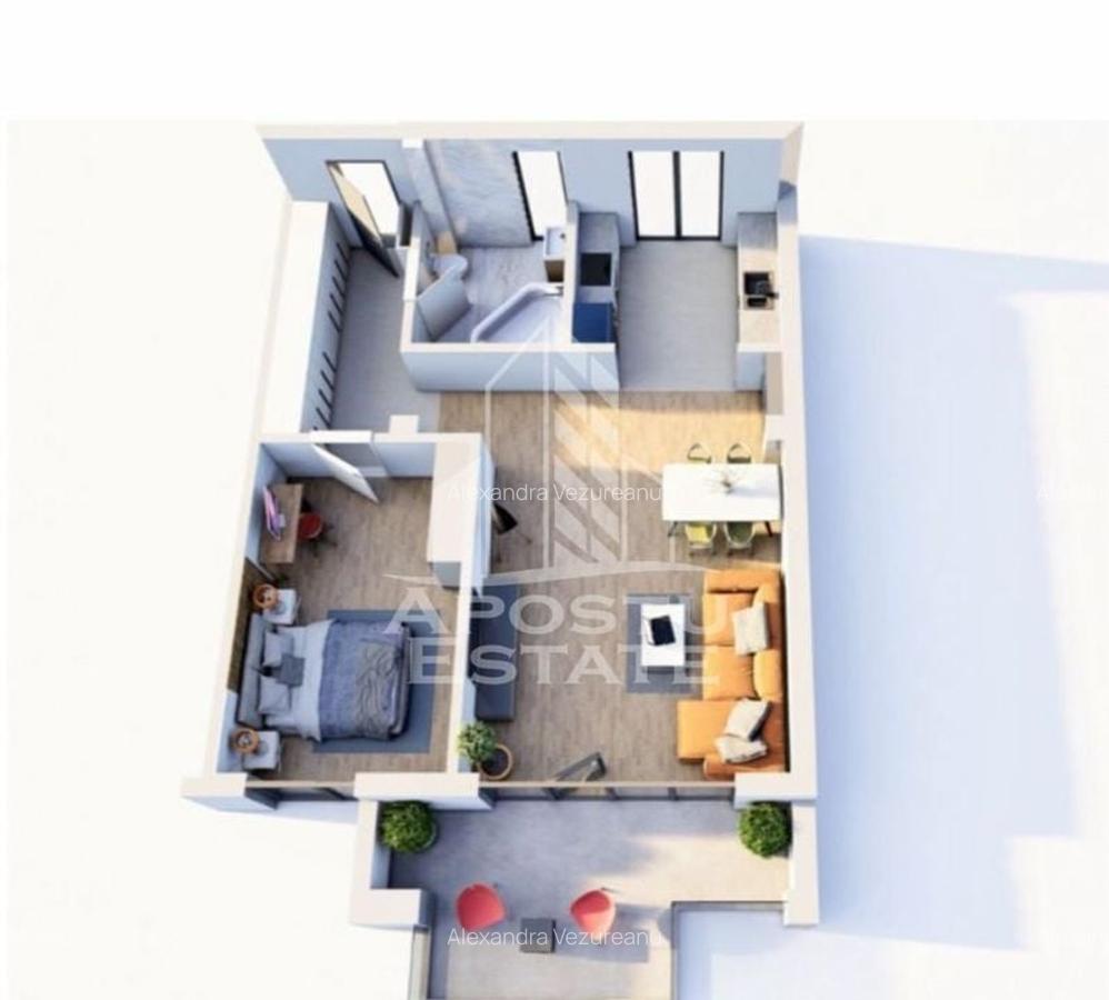 Apartament cu 2 camere semidecomandat în Girocului - 2