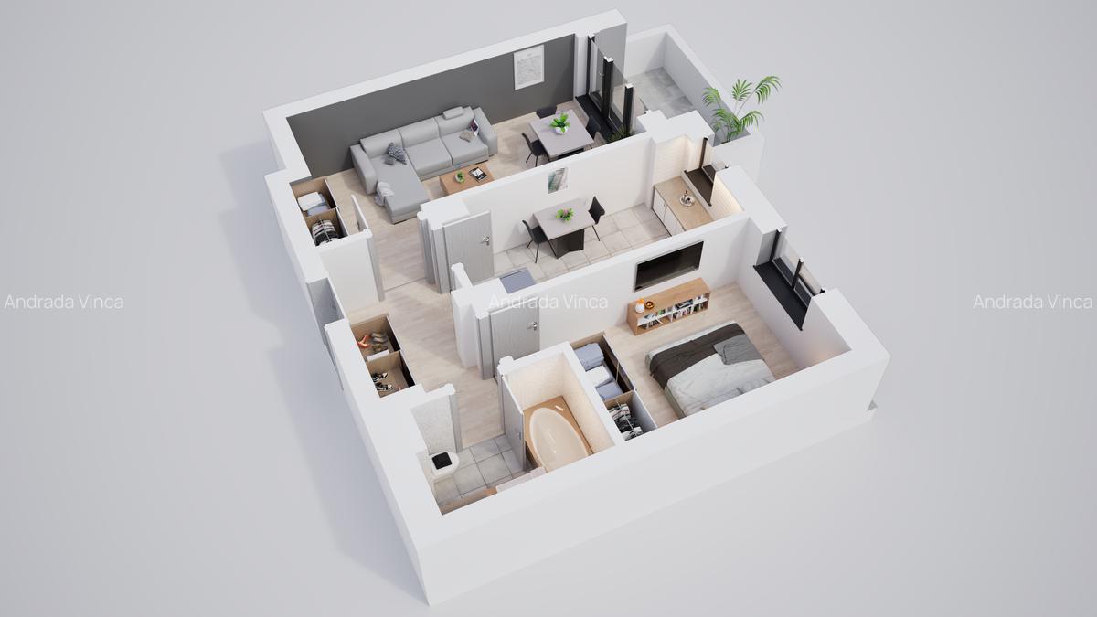 Apartament 2 camere, bloc nou, construcție solidă, parcari subterane și boxe - 12