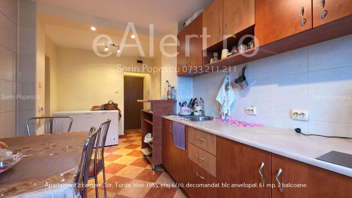 Apartament 2 camere, 61 mp, bloc 1985, 6/10, 2 balcoane, Str. Turda - 15