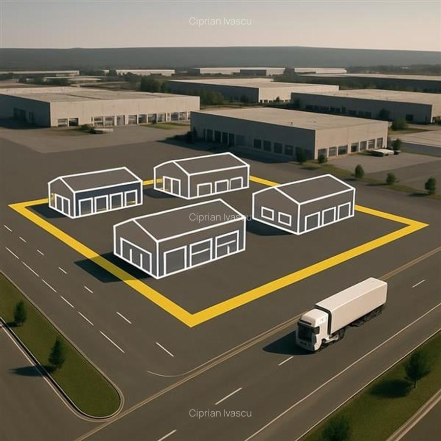 Teren industrial 4580 mp cu platforma betonata, Letcani, acces direct E85 - 1