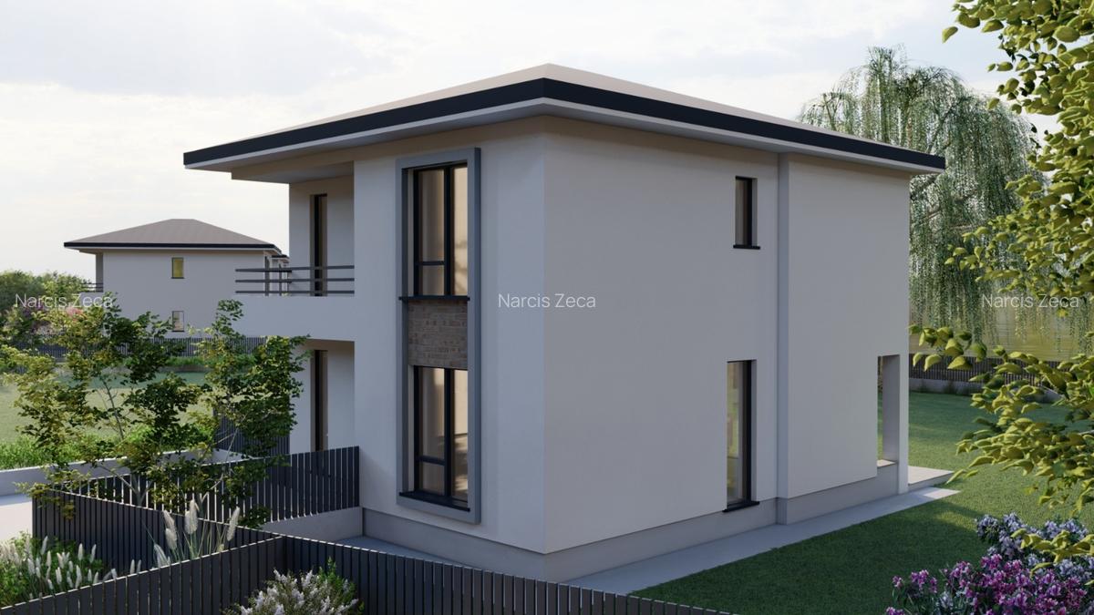 Vila individuală P+1E - 4/5 camere - 3 băi + dressing - teren 330mp - 10