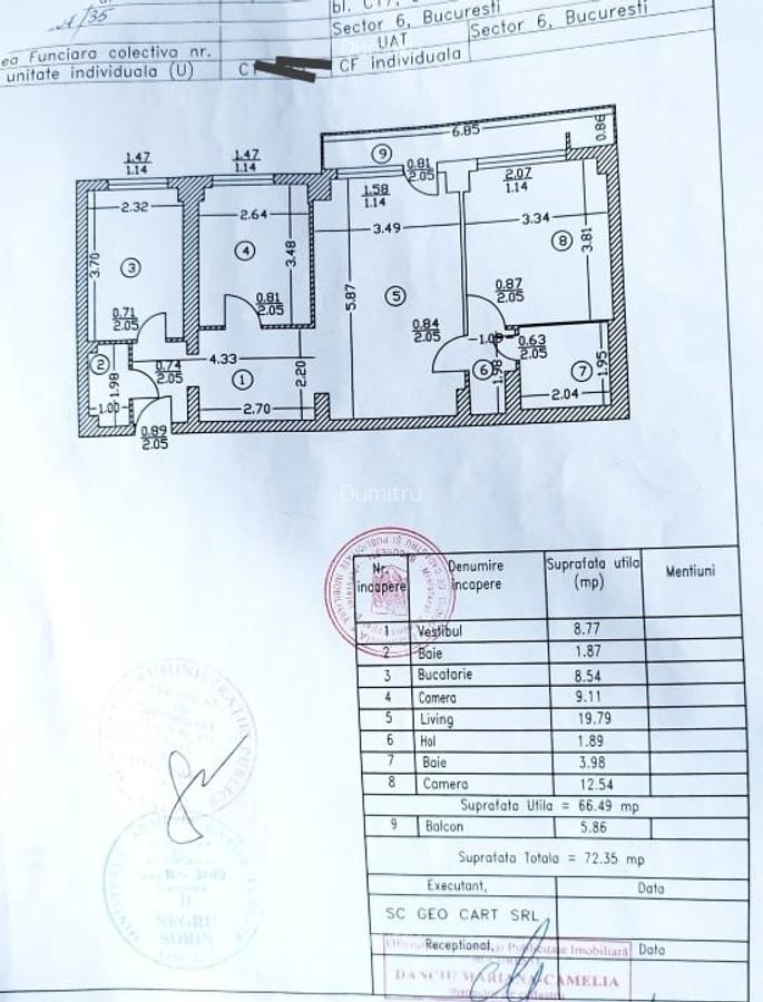 Vânzare apart. 3 camere, B-dul 1 Mai lângă KAUFLAND Dr. Taberei, construit 1980 - 1