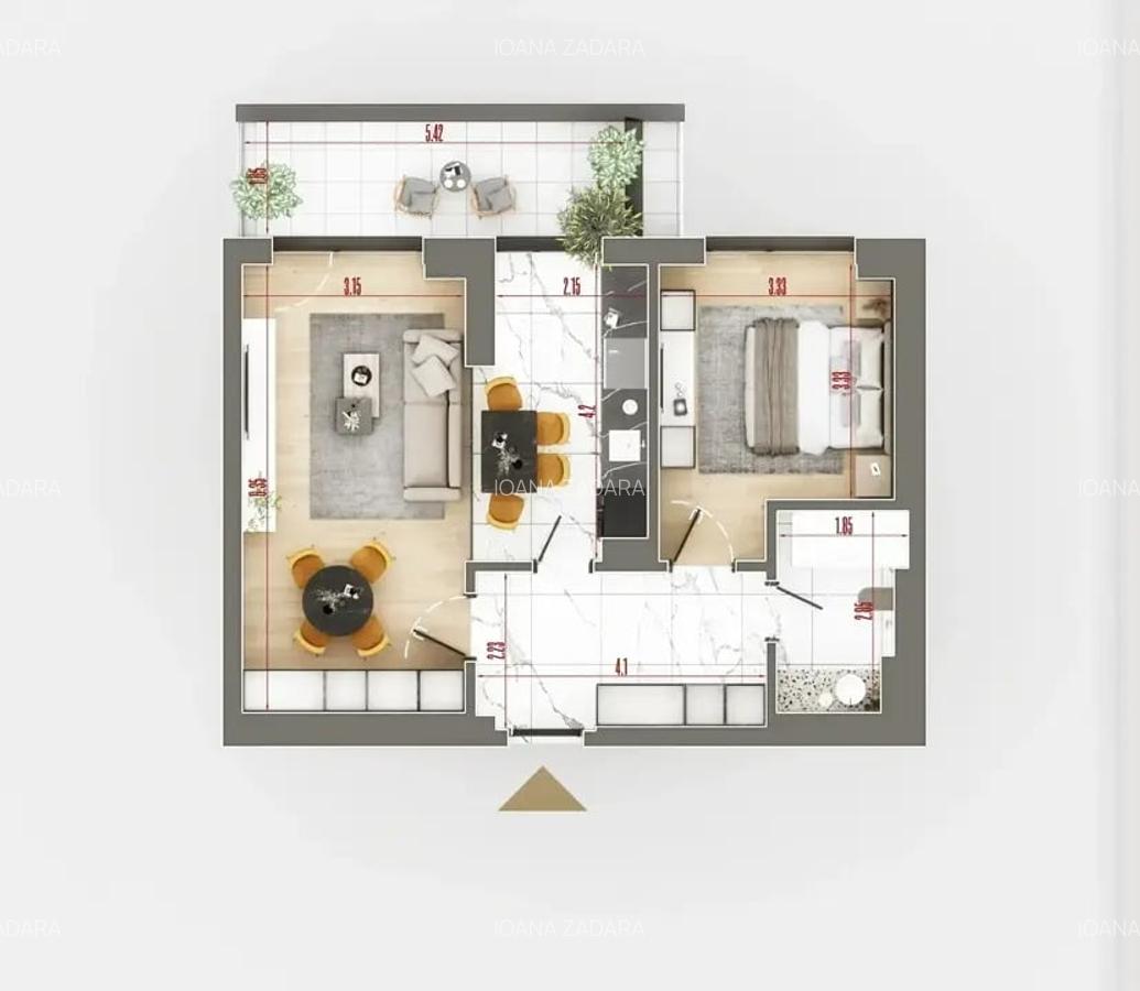 Apartament cu 2 camere decomandat în Theodor Pallady - 8