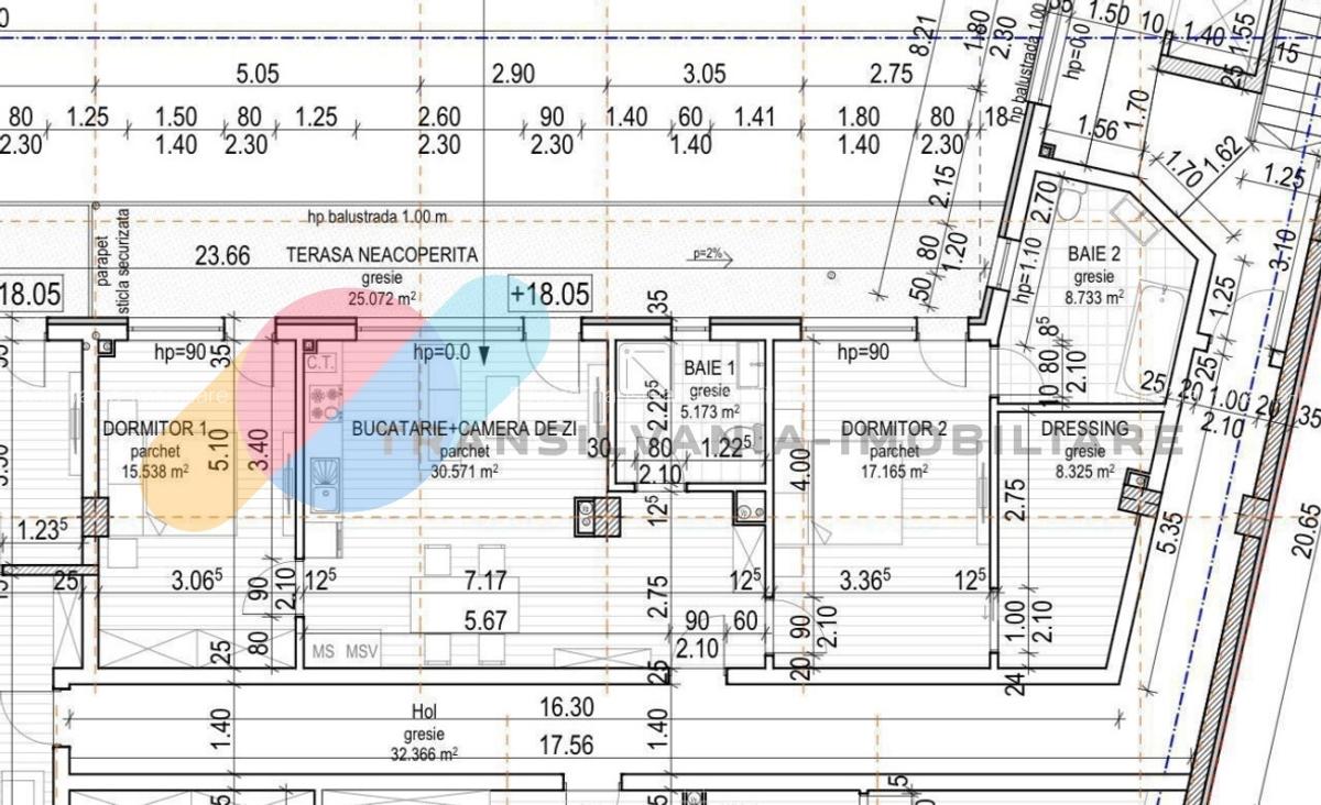 Penthouse 3 camere - 85 mp utili, terasa 25 mp, parcare subterana, zona Platinia - 17