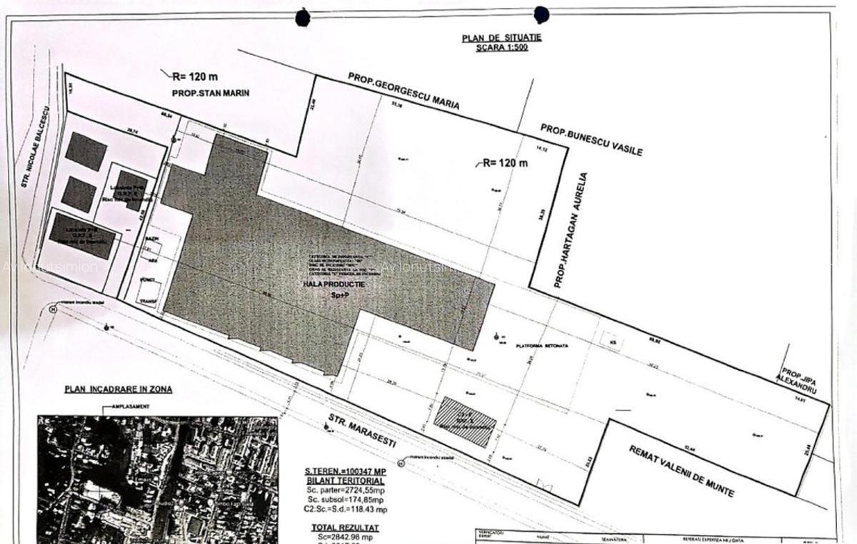 Hala productie si depozitare 2800 mp  Central VALENII DE MUNTE - PH acces TIR - 1