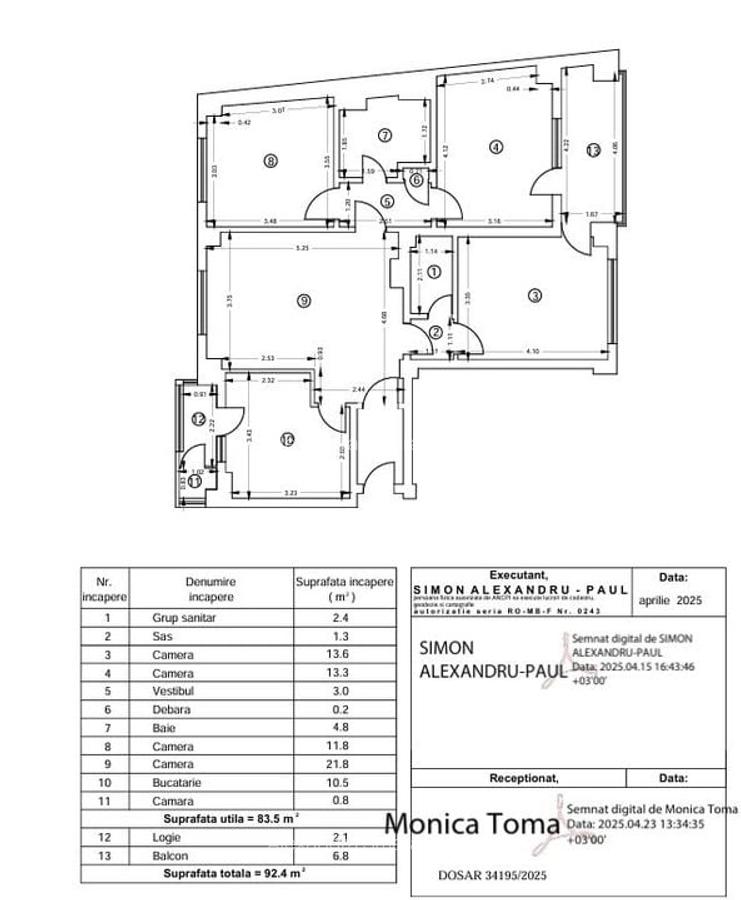 Apartament cu 4 camere decomandat, mobilat în Iancului - 13