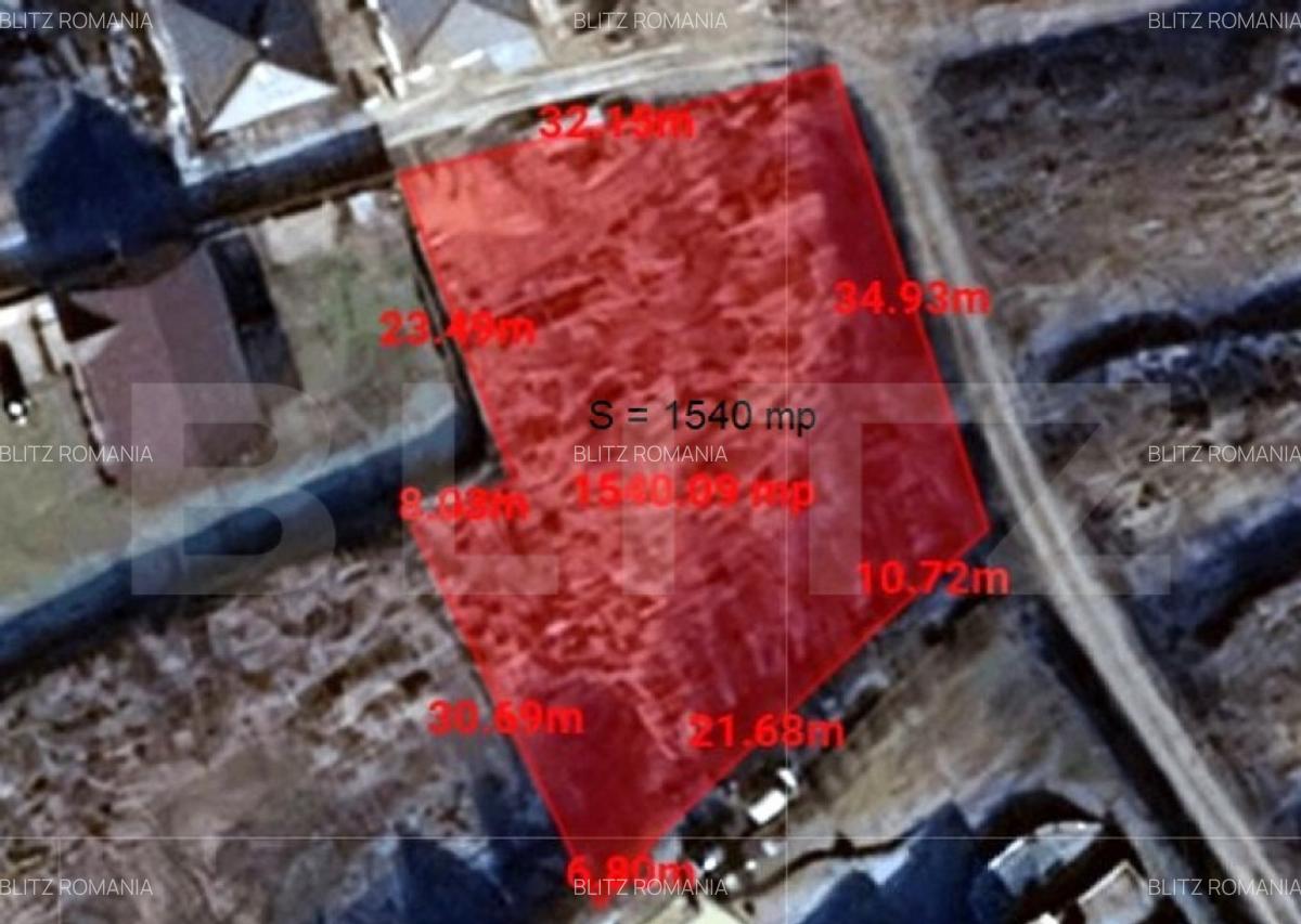 Teren intravilan, 1540 mp, 32 mp front, Corusu - 6
