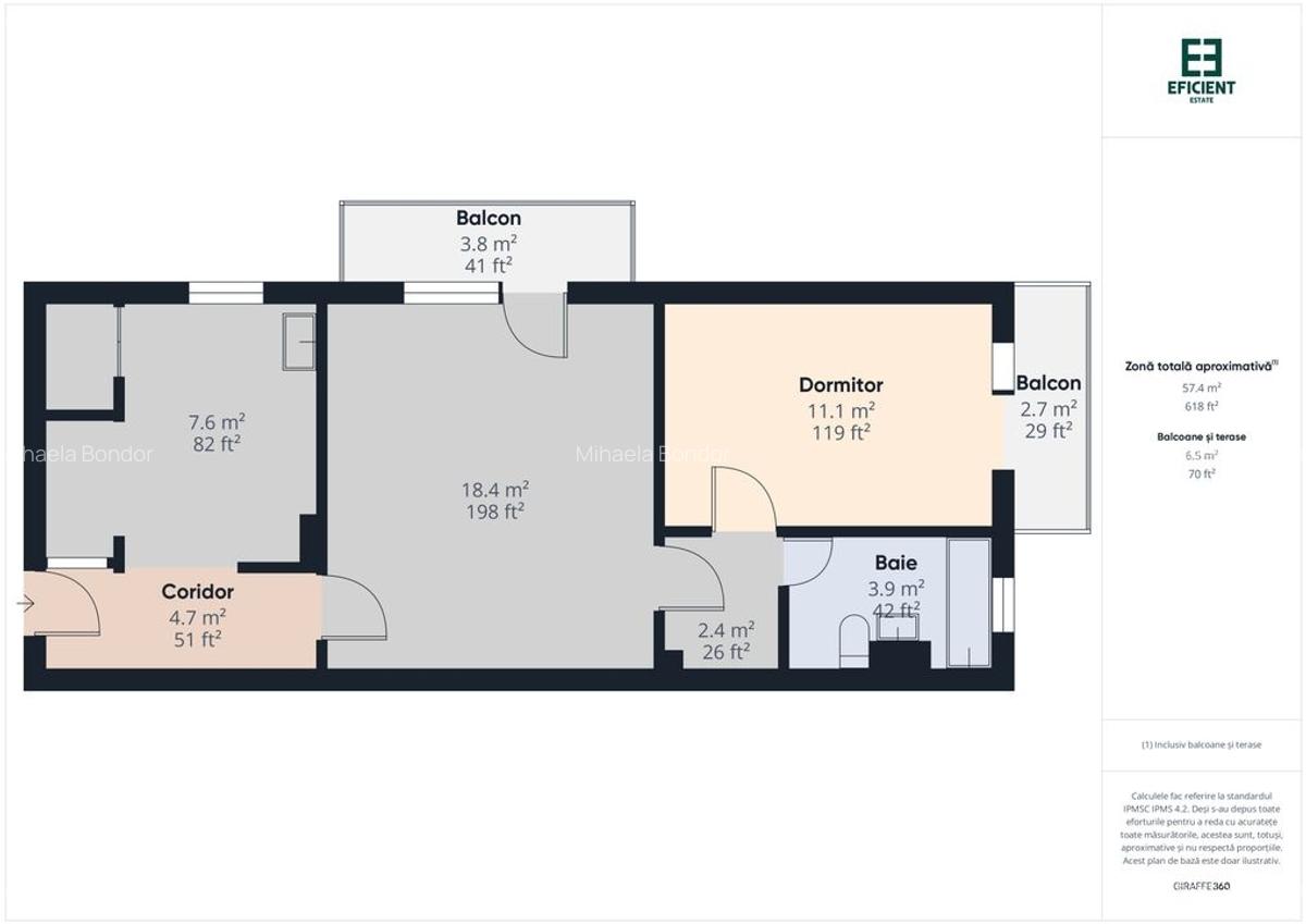 Apartament cu 2 camere semidecomandat în Șagului - 13