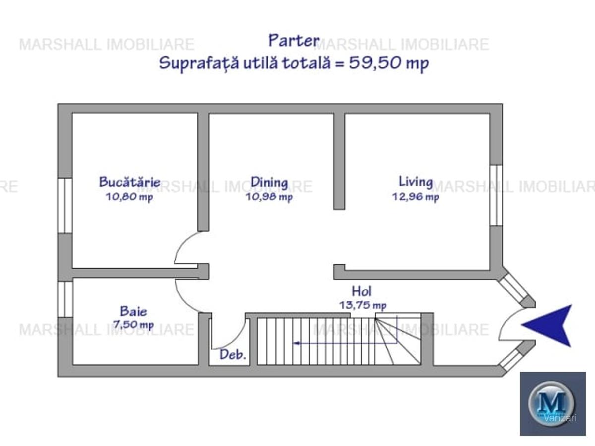 Casa cu 3 camere de vanzare, zona Republicii, 120 mp #16735 - 14