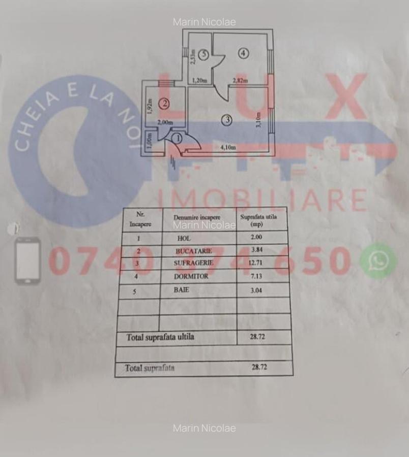 ID 2980 Apartament cu 2 camere de vanzare Strada Neptun, ETAJ 1 - 15