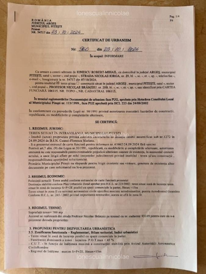 Teren 709mp in Pitesti, Tancodrom strada Nicolae Branzeu - 4