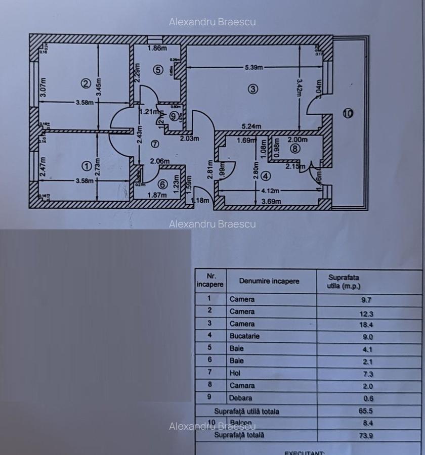 Apartament ultracentral spatios decomandat pozitionare bilaterala - 10