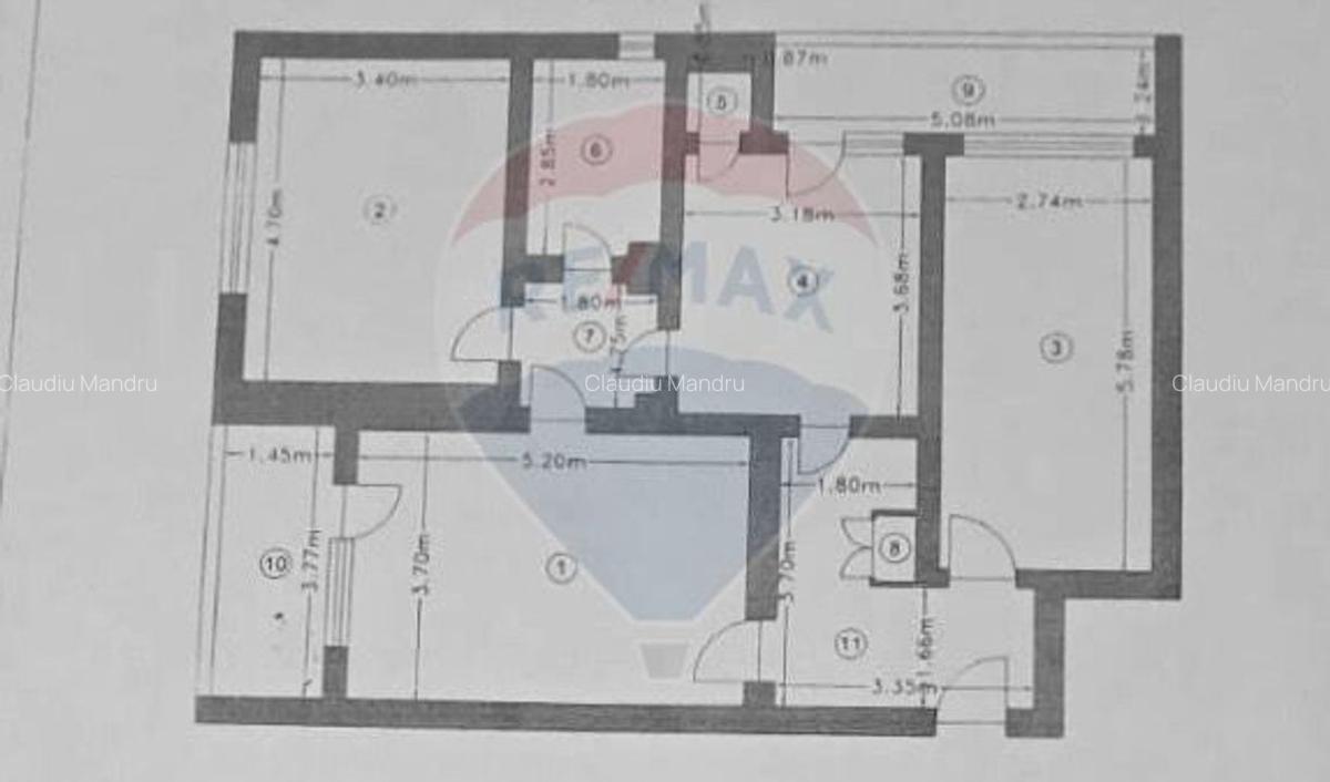Apartament 3 camere,  92.5 mp utili, Grigorescu - str. Buzau, nr. 15 - 11