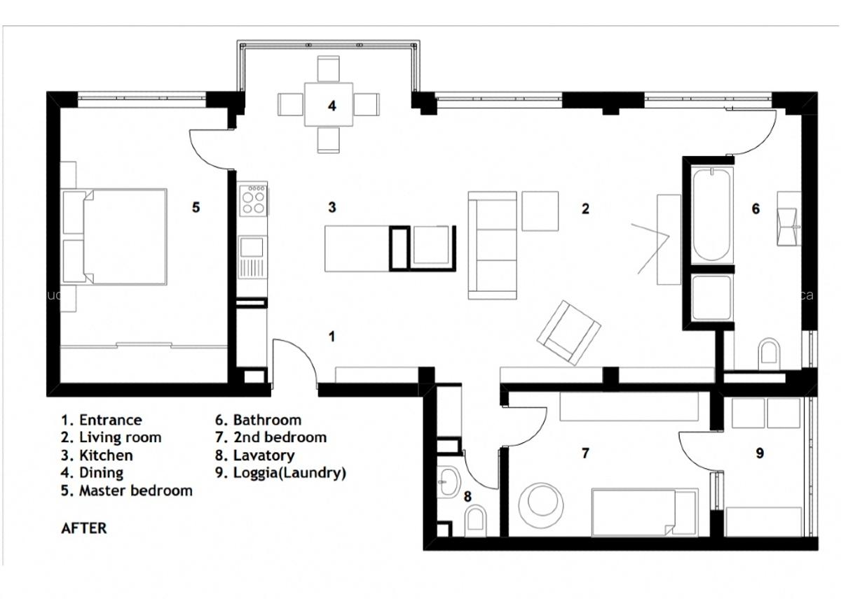 Apartament cu 3 camere în Podu Roș - 9