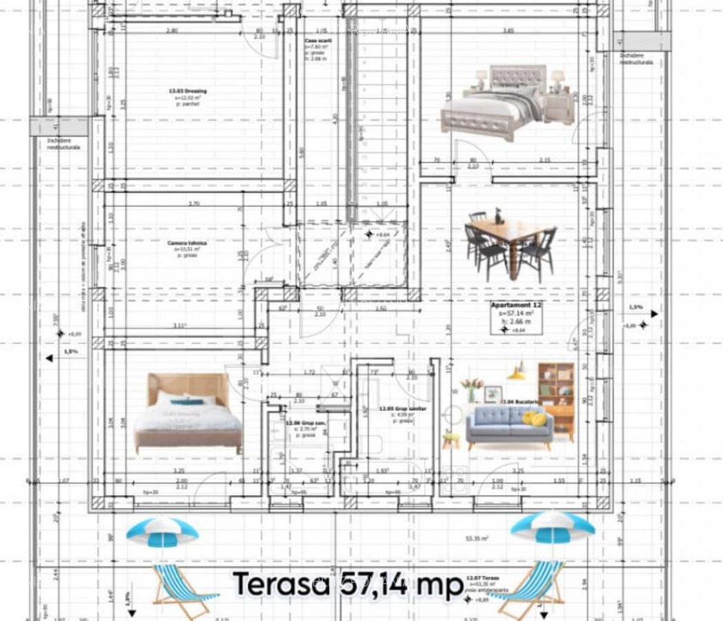 Penthouse cu Terasa Panoramica, Ciarda Rosie - 1