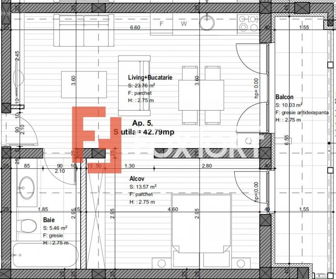 Apartament cu 2 camere în Moșnița Nouă - 3
