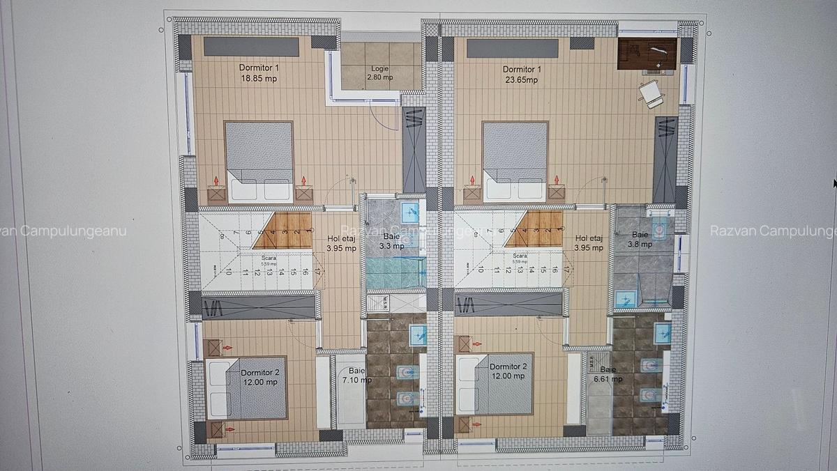 VILE P+1+M, 5 camere+Teren 150 mp.zona Otopeni-DIRECT DEZVOLTATOR - 24