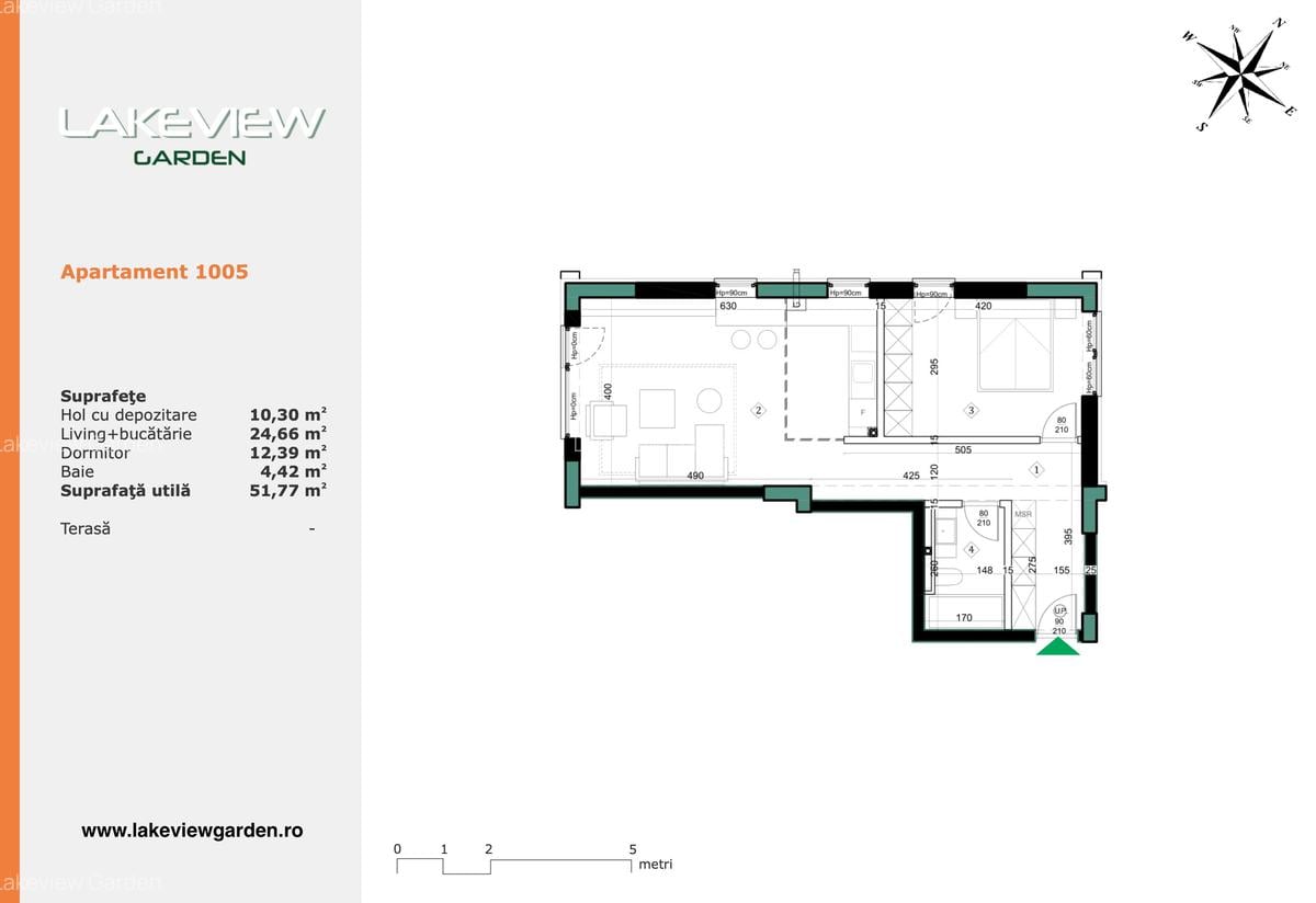 Apartament cu 2 camere decomandat în Sisești - 10