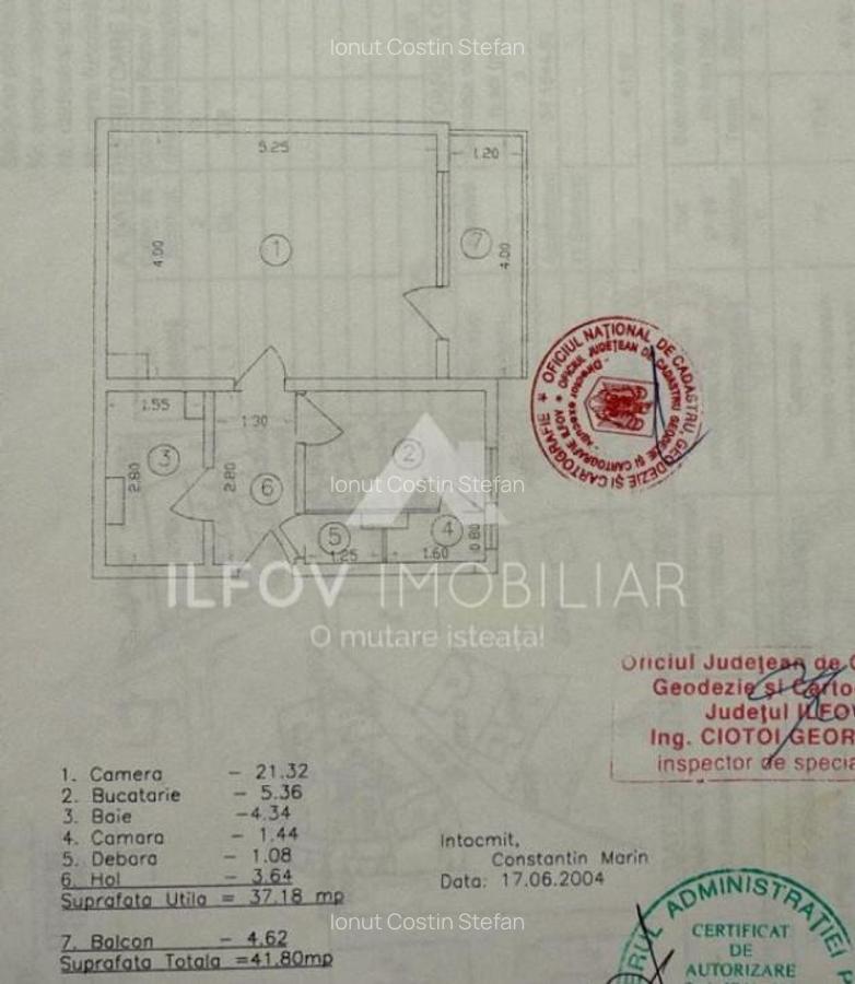 Garsoniera central Otopeni, 41.80mp, partial mobilata si uti - 2