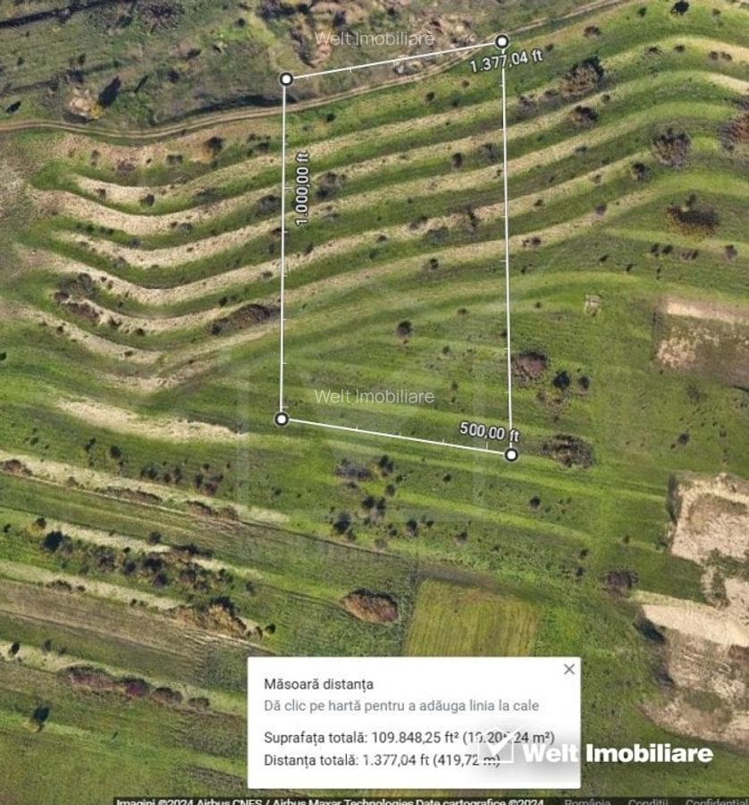 Teren zona Colonia Hodai, 10320 mp, Utr - TDA-L, terasat, acces auto - 4