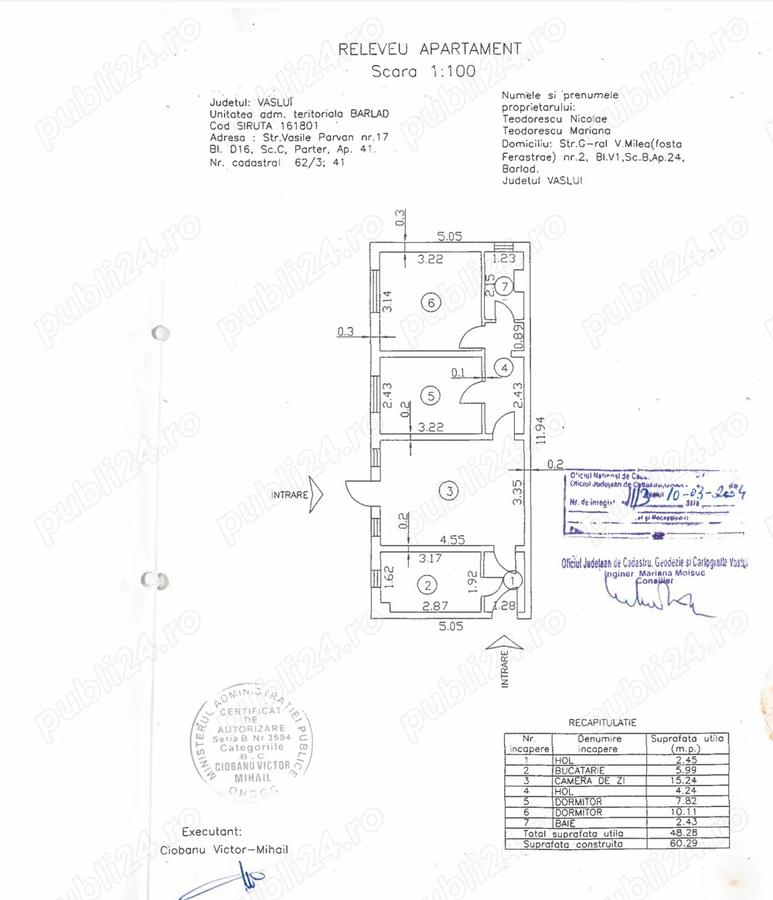 Apartament 3 camere, Parter, str Vasile Parvan, Barlad - 6
