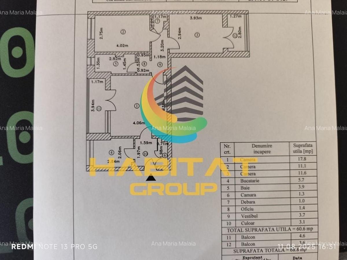 Apartament 3 camere- 69mp- Pajura- acte gata - 17