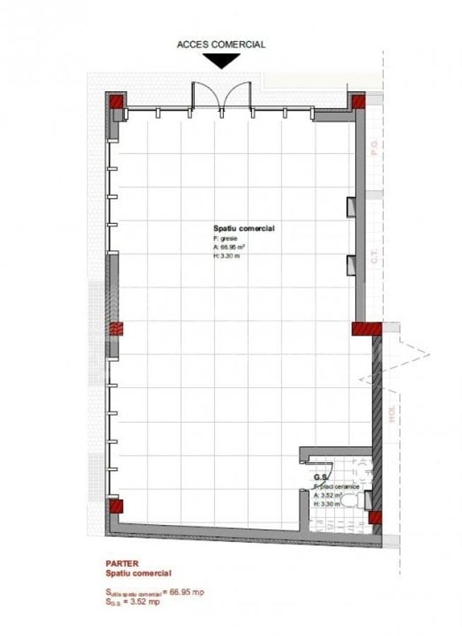 Spațiu comercial, 67 mp în Mărăști - 2