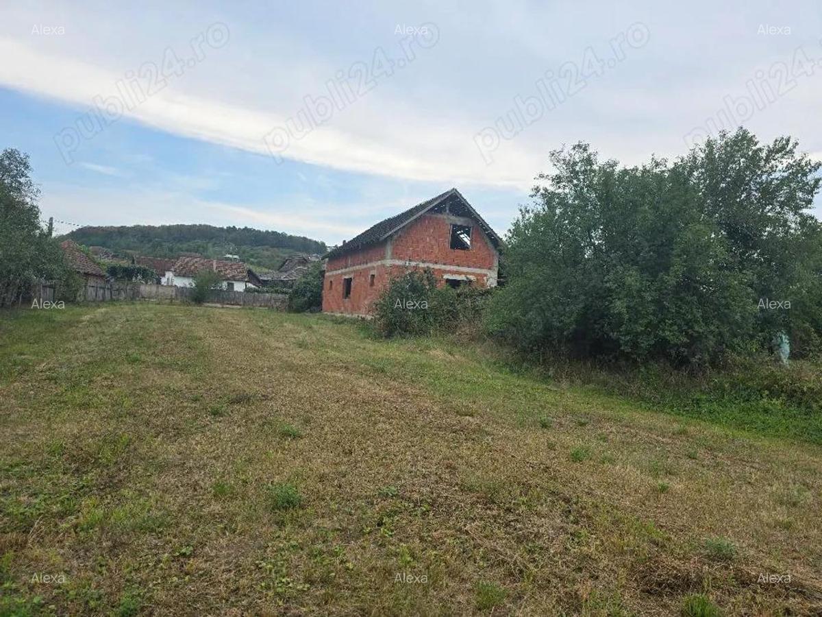 Vand casa loc SUMUGIU, sc 200 mp , parte casa noua la rosu , teren 2670 mp, la sosea, front mare - 15