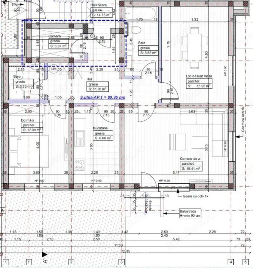 Apartament Giroc 3 camere 2 bai 81mp utili si GRADINA 70MP - 1